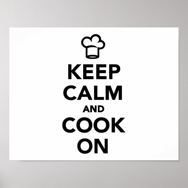 Poster Restez calme et cuisinez (Devant)