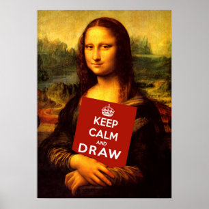 Poster Restez Calme Et Dessinez