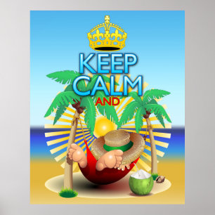 Poster Restez calme et...Détendez-vous sur Hammock !