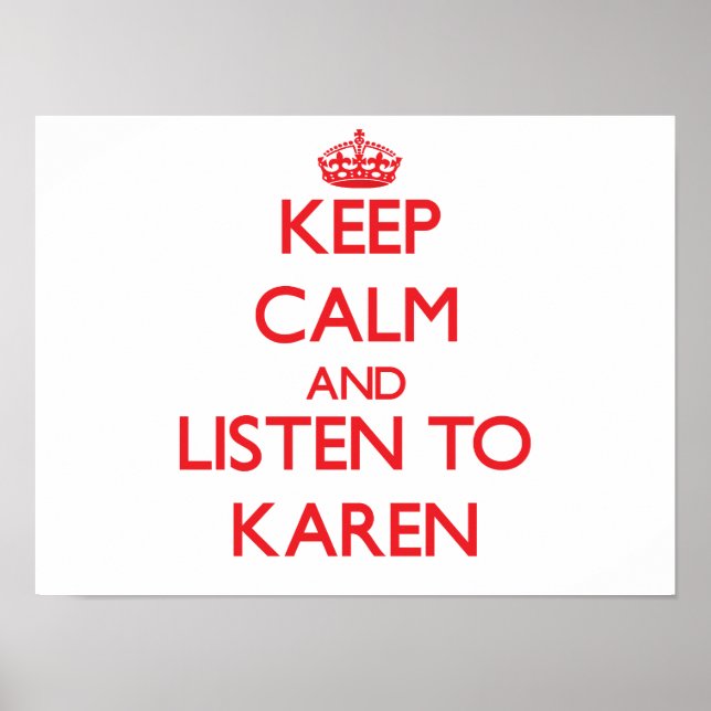 Poster Restez calme et écoutez Karen (Devant)