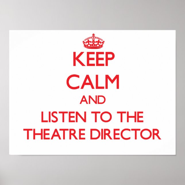 Poster Restez calme et écoutez le directeur du théâtre (Devant)