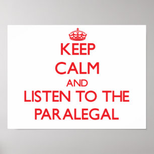 Poster Restez calme et écoutez le Paralegal