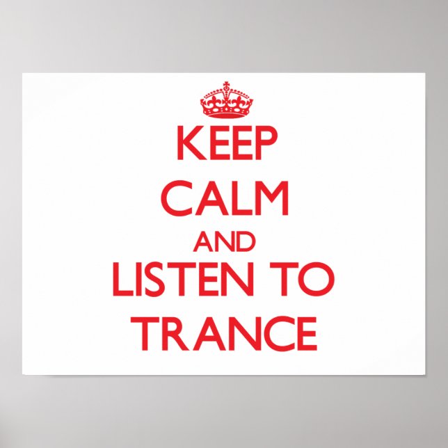 Poster Restez calme et écoutez TRANCE (Devant)