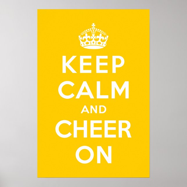 Poster Restez calme et encouragez (Devant)
