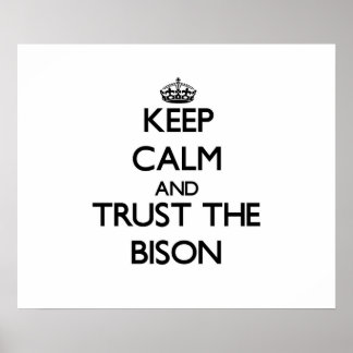 Poster Restez calme et faites confiance au bison