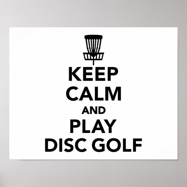 Poster Restez calme et jouez au golf Disc (Devant)