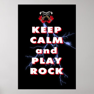 Poster Restez calme et jouez au rock