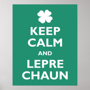Poster Restez calme et Leprechaun