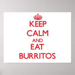 Poster Restez calme et mangez Burritos