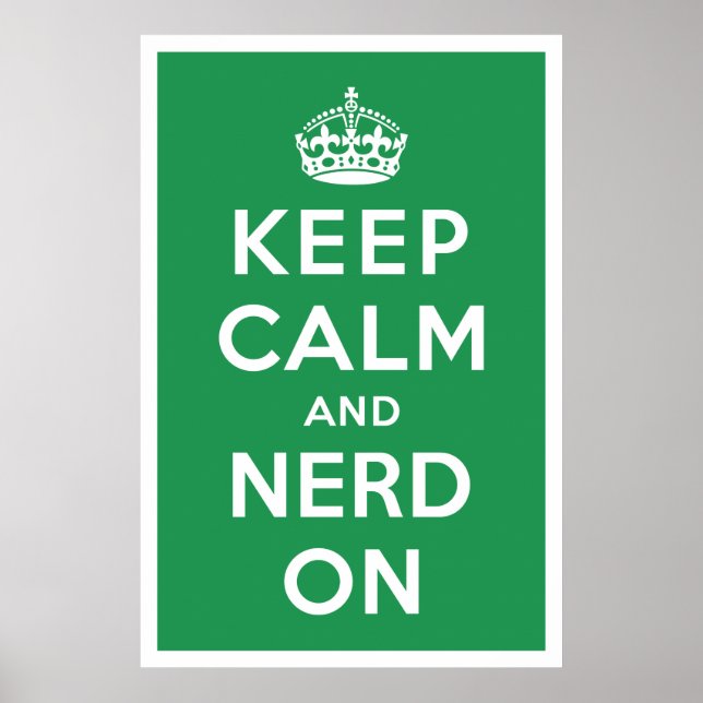 Poster Restez calme et Nerd (Devant)