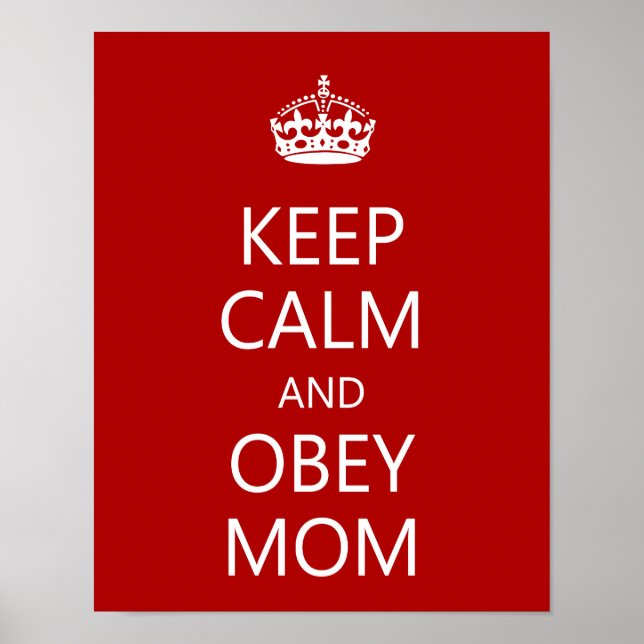 Poster Restez calme et Obey Maman (Devant)