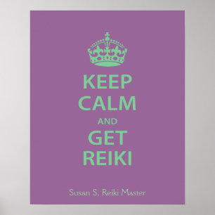 Poster Restez calme et obtenez Reiki