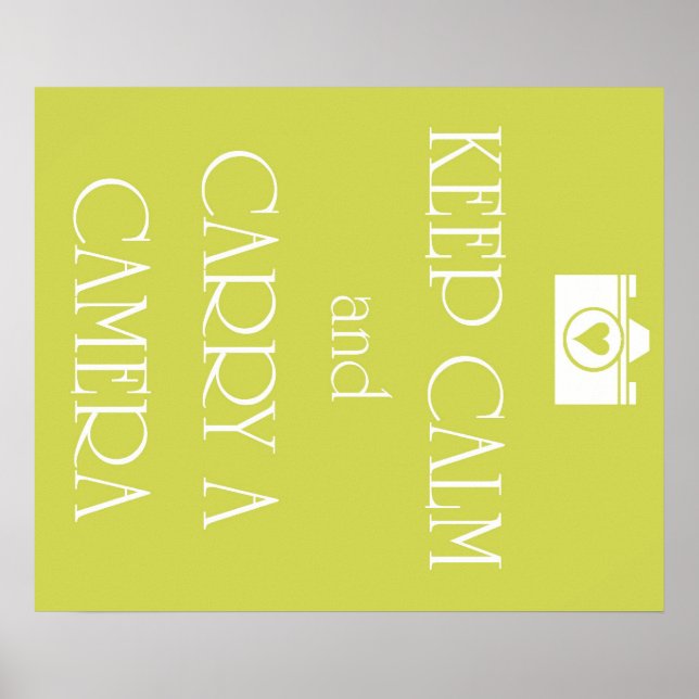 Poster Restez calme et portez une caméra (Devant)