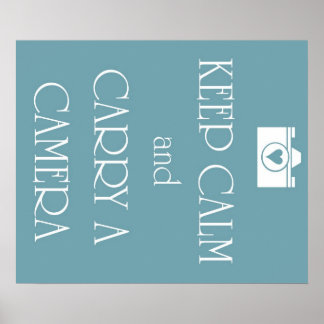 Poster Restez calme et portez une caméra