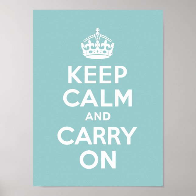 Poster Restez calme et poursuivez (Devant)