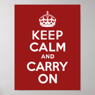 Poster Restez calme et poursuivez