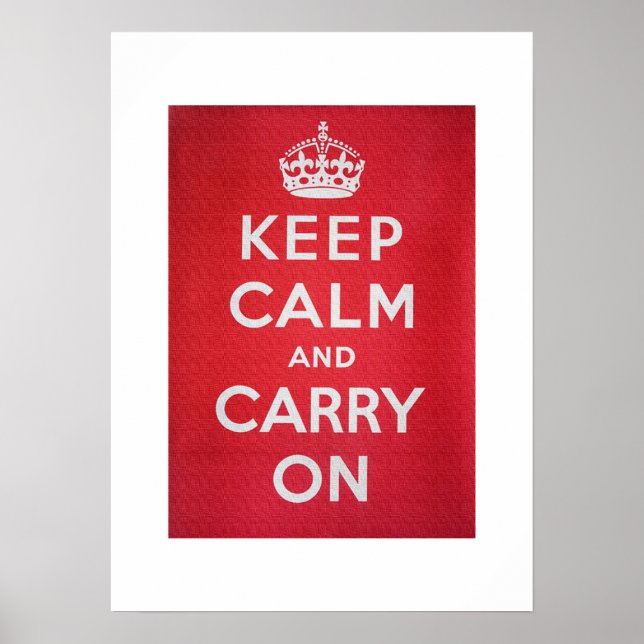 Poster Restez calme et poursuivez (Devant)
