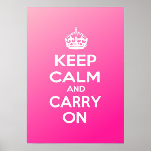 Poster Restez calme et poursuivez