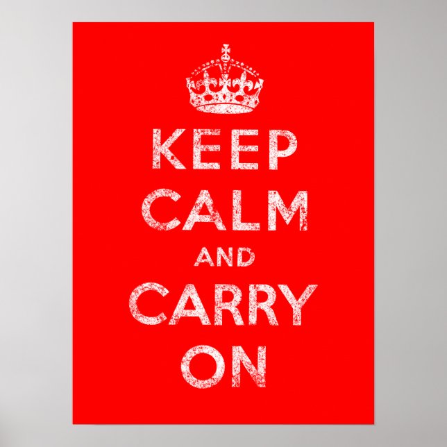 Poster Restez calme et poursuivez (Devant)