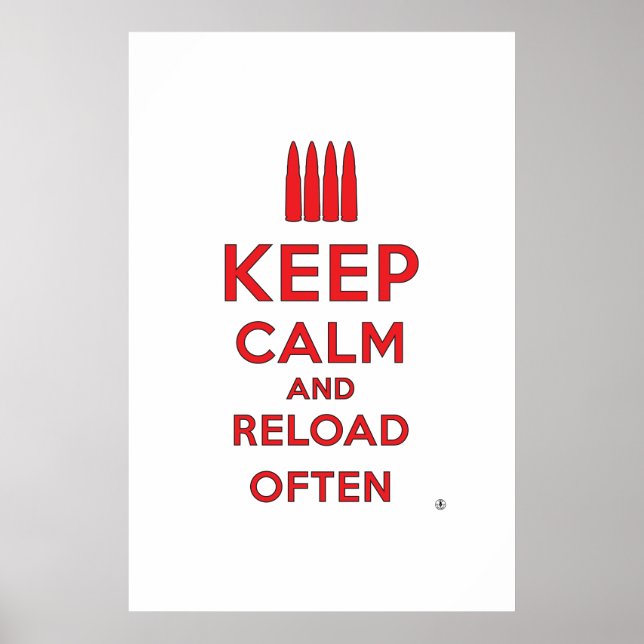 Poster Restez calme et rechargez (Devant)