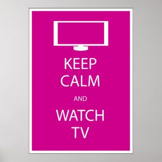 Poster Restez calme et regardez la télévision