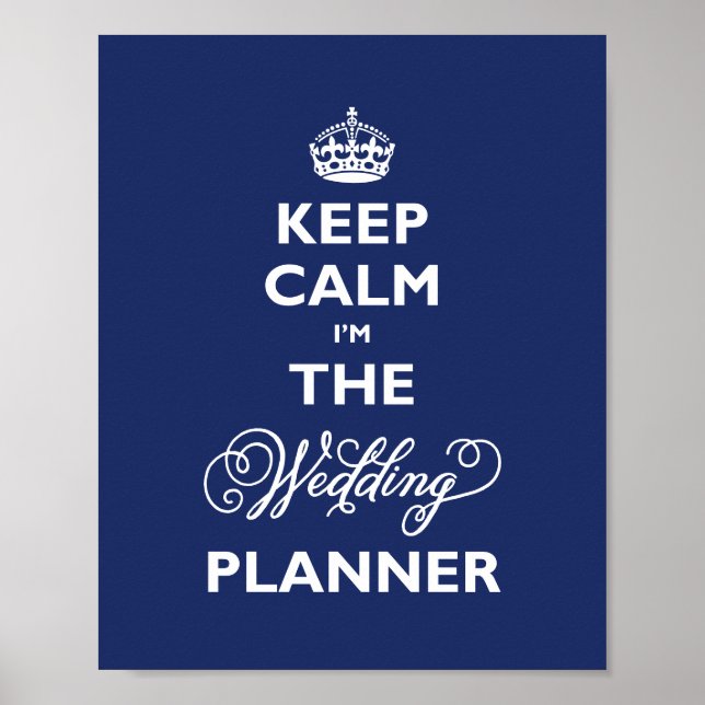 Poster Restez calme Je suis la Marine Wedding planner Ble (Devant)