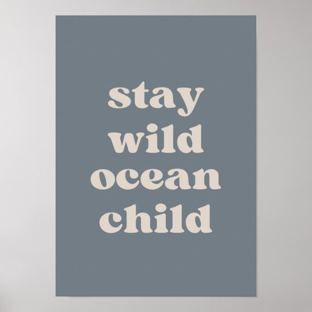 Poster Restez enfant de l'océan sauvage (Devant)