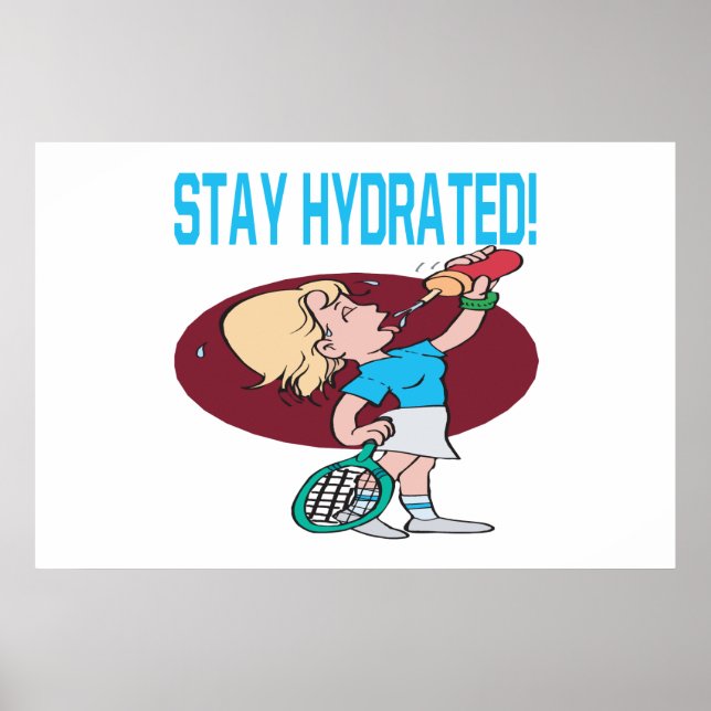 Poster Restez hydraté (Devant)