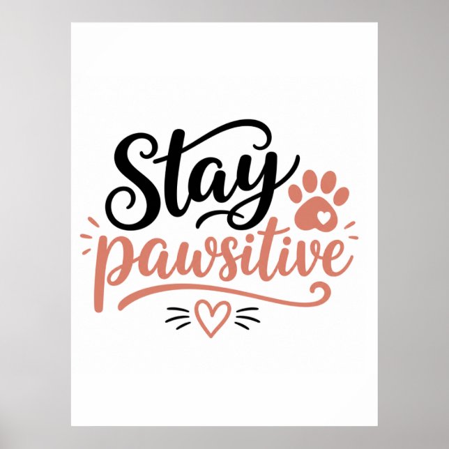 Poster Restez Pawsitif (Devant)