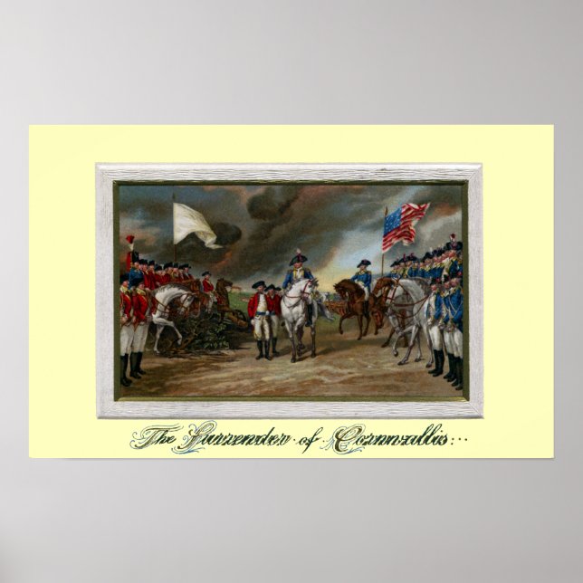 Poster Restitution de Lord Cornwallis à Yorktown (Devant)