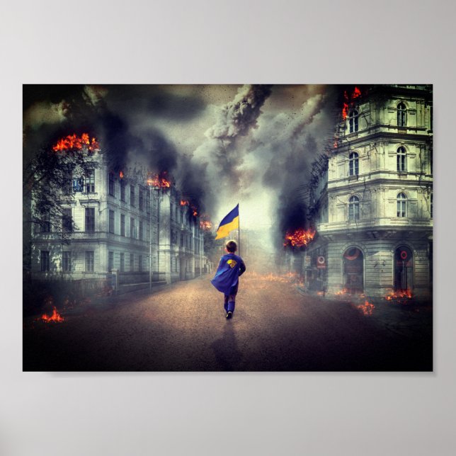 Poster Restons libres UKRAINE (Devant)