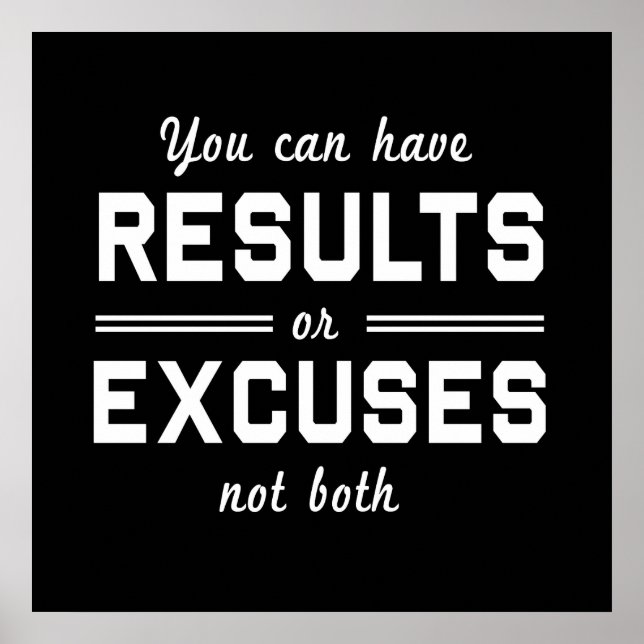 Poster Résultats ou Excuses (Devant)