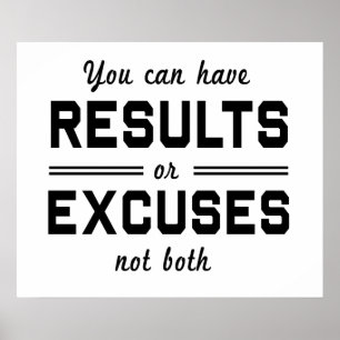 Poster Résultats ou excuses