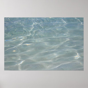 Poster Résumé d'eau des Caraïbes Bleu Nature