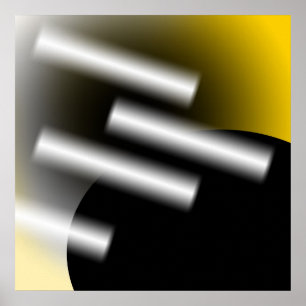 Poster Résumé Jaune avec Rayons de Lumière AP0005