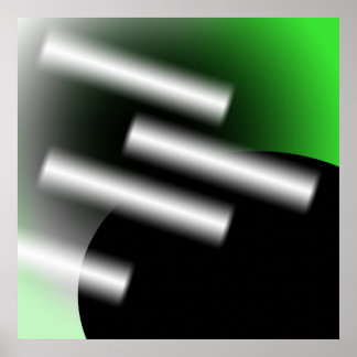Poster Résumé Vert avec Rayons de Lumière AP0005