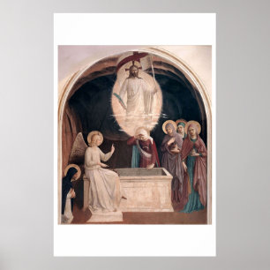 Poster Résurrection chrétienne de Pâques de Christ classi