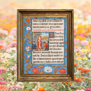 Poster Résurrection chrétienne médiévale de Pâques