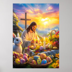 Poster Résurrection de Pâques Jésus Religion Mur Art