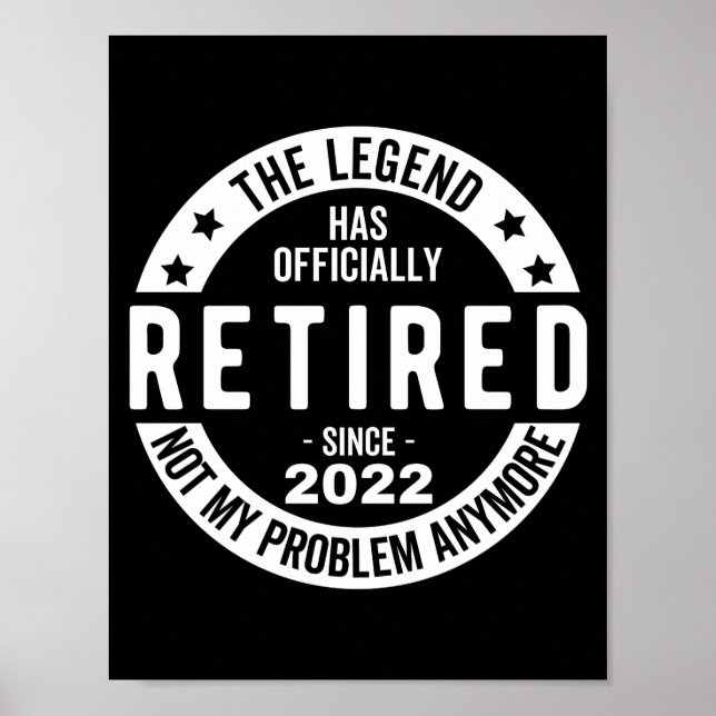 Poster Retired (Devant)