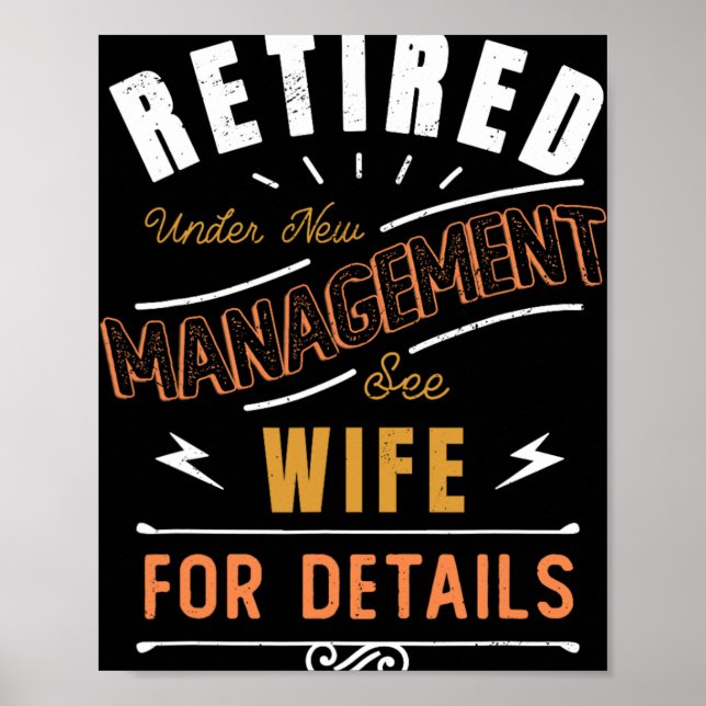 Poster Retired Under New Management See Wife Retirement  (Devant)