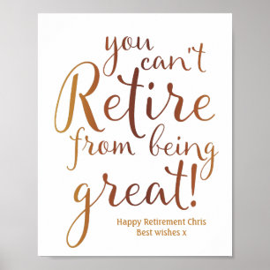Poster Retirement Party Print Sign