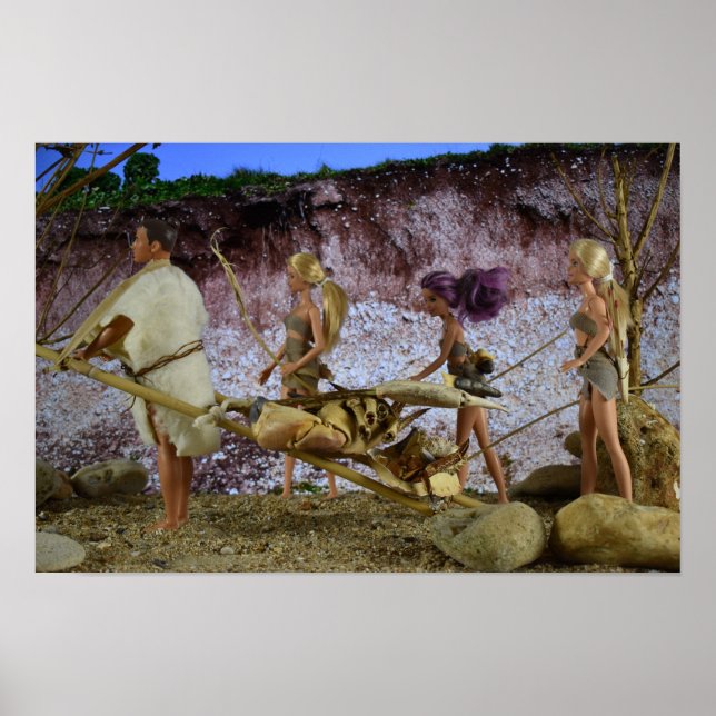 Poster Retour à la maison après la chasse. (Devant)