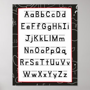 Poster Retour à l'alphabet scolaire pour les enfants