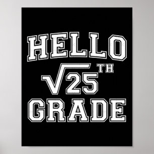 Poster Retour à l'école 5e année Math Enseignant Carré Ra
