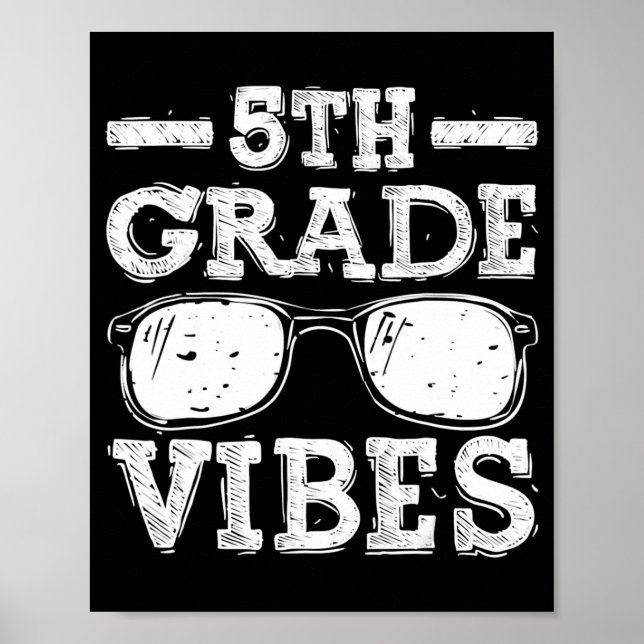 Poster Retour à l'école 5e année Vibes Premier jour Ensei (Devant)
