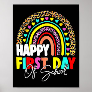 Poster Retour à l'école Amusement Joyeux Premier Jour d'é