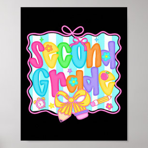 Poster Retour à l'école Bonjour équipe de deuxième année