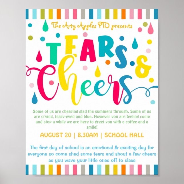 Poster retour à l'école boohoo petit déjeuner larmes et a (Devant)