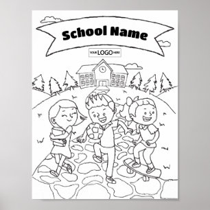 Poster Retour à l'école Enfants Retour à l'école Art Colo